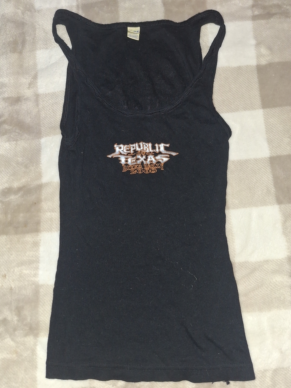 Black Ribbed Tank Top